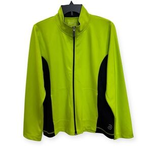 Be Inspired Lime Green and Black Performance Jacket